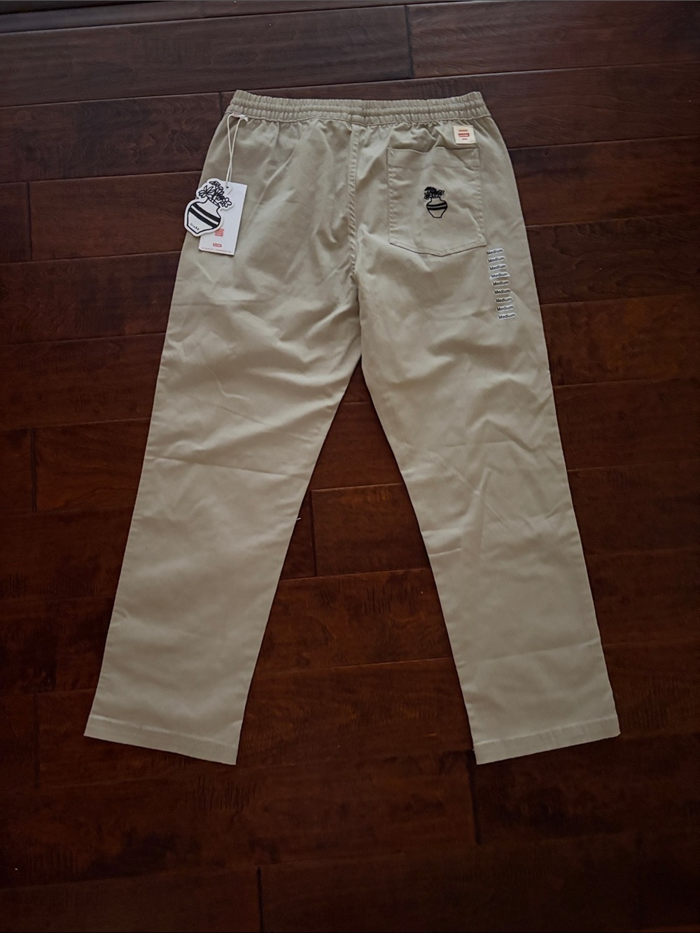 Globe Brand Beige Casual Elastic-Waist Pants